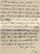 Letter from Robert Browning to Elizabeth Barrett, 10 September 1846 Lettre de Robert Browning a Elizabeth Barrett Browning datee en 1846.jpg
