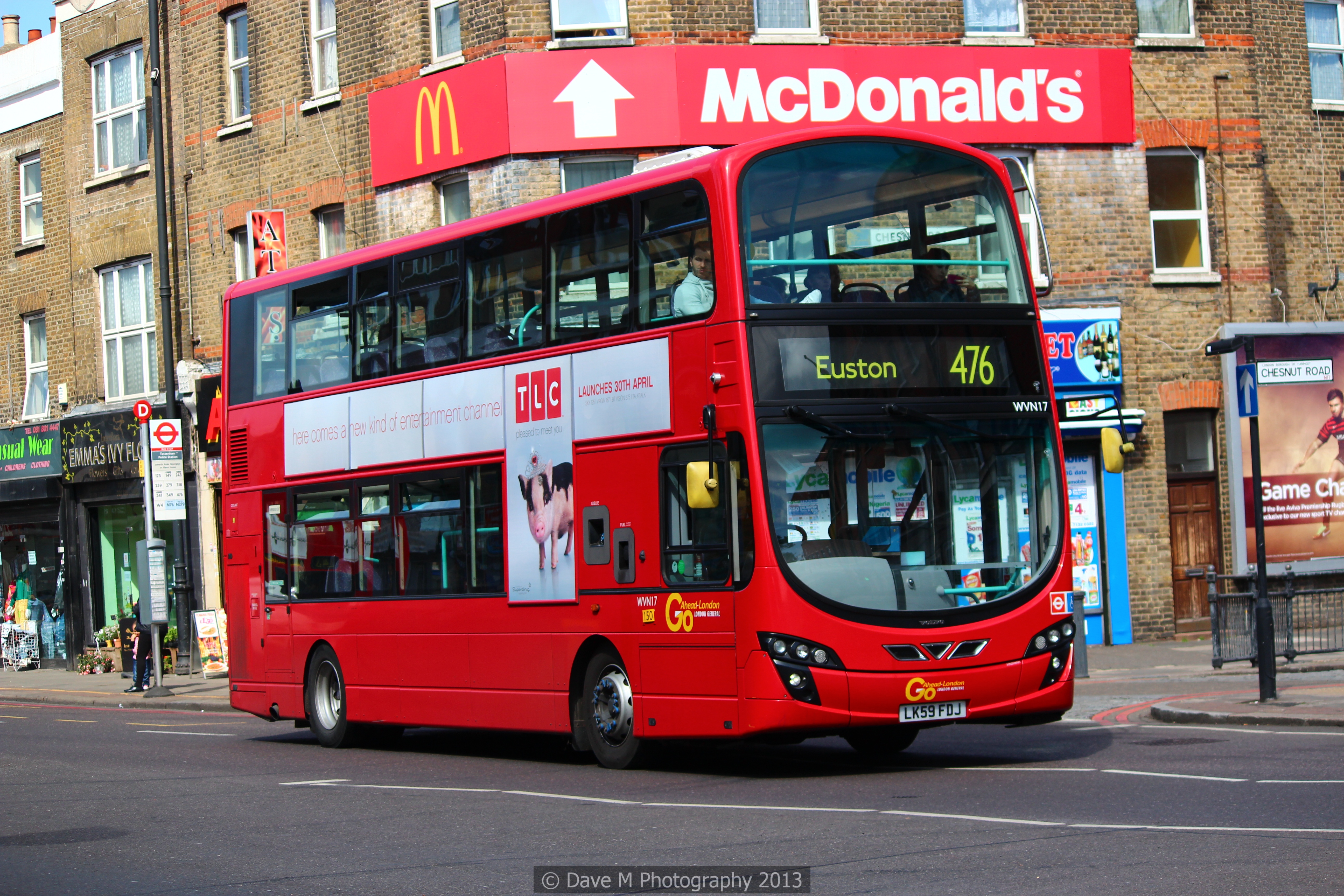 London buses on route 476.