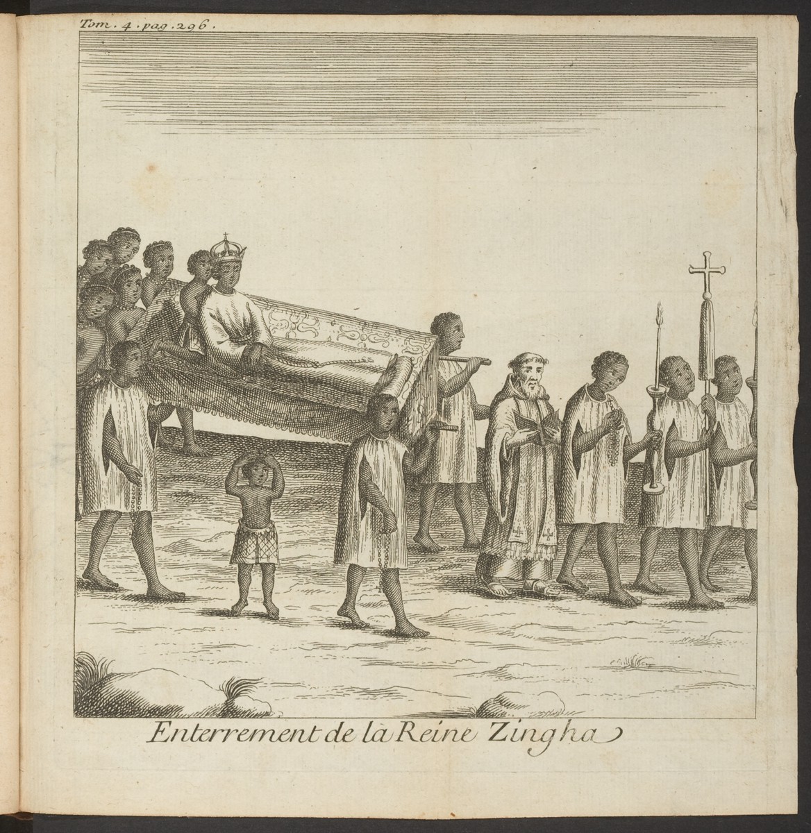 Giovanni Cavazzi da Montecuccolo presides over Queen Nzinga's funeral