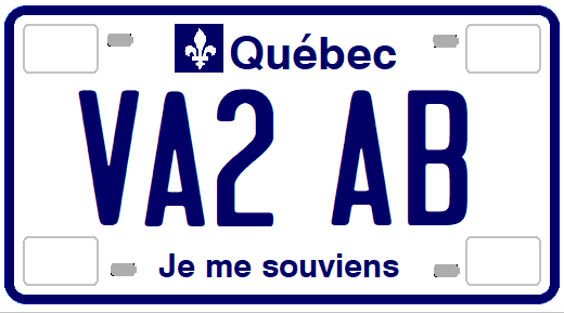 File:Plaque d'immatriculation du Québec - Véhicule de radioamateur 1 - 12x6in.png