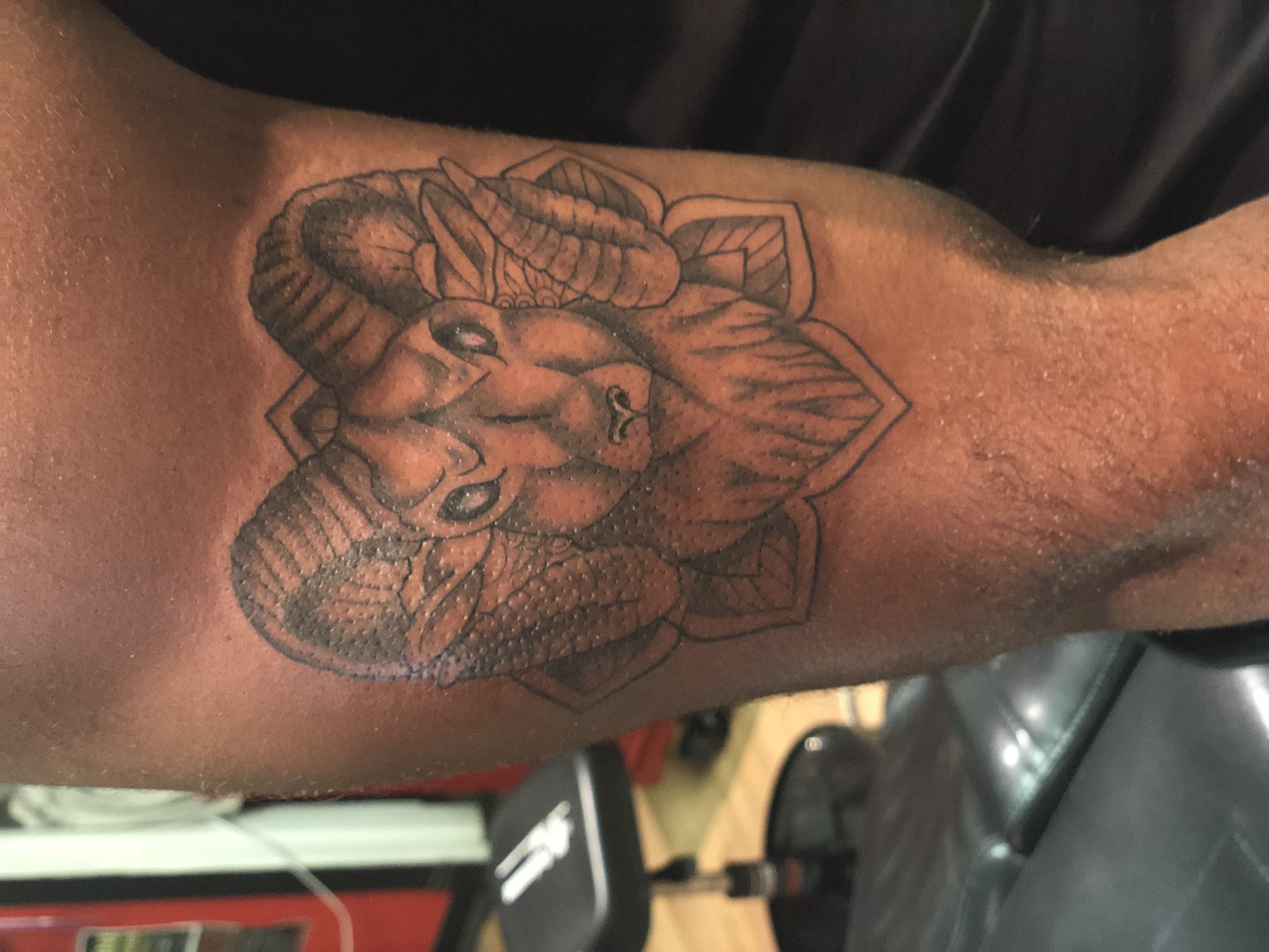 Aries Tattoo | Ram to symbolize the Aries horoscope. Jester … | Flickr