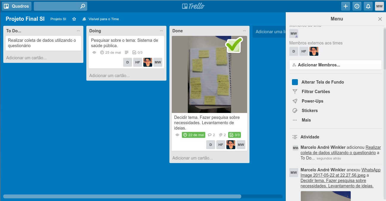 trello screenshot