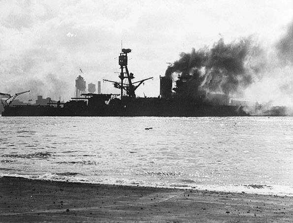 File:USS Nevada passing seaplane ramp prior to first grounding NARA 80-G-32894.jpg