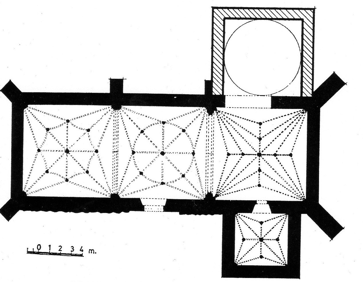 Planta de la iglesia de Santa Lucía. Siglo XVI