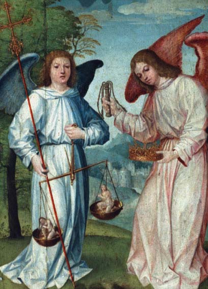 Ficheiro:Anônimo - Dois anjos com emblemas da justiça - século XVI ...