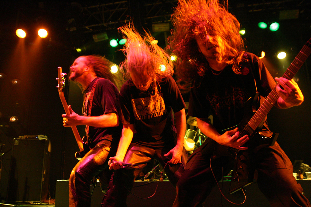 metal band on stage