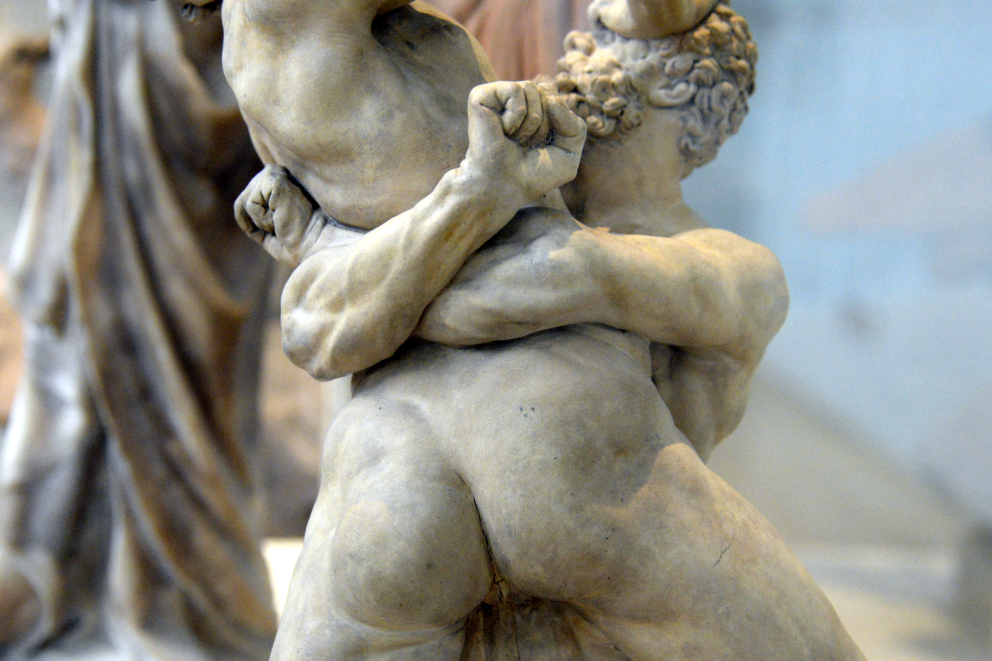 Hercules and Antaeus statue