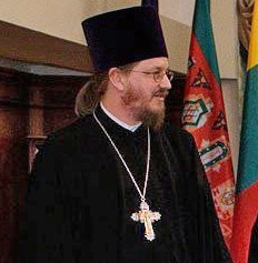 Fr John Behr, Regius Professor of Humanity since 2020 Dmitry Medvedev 21 January 2010 2 (John Behr cropped).jpg