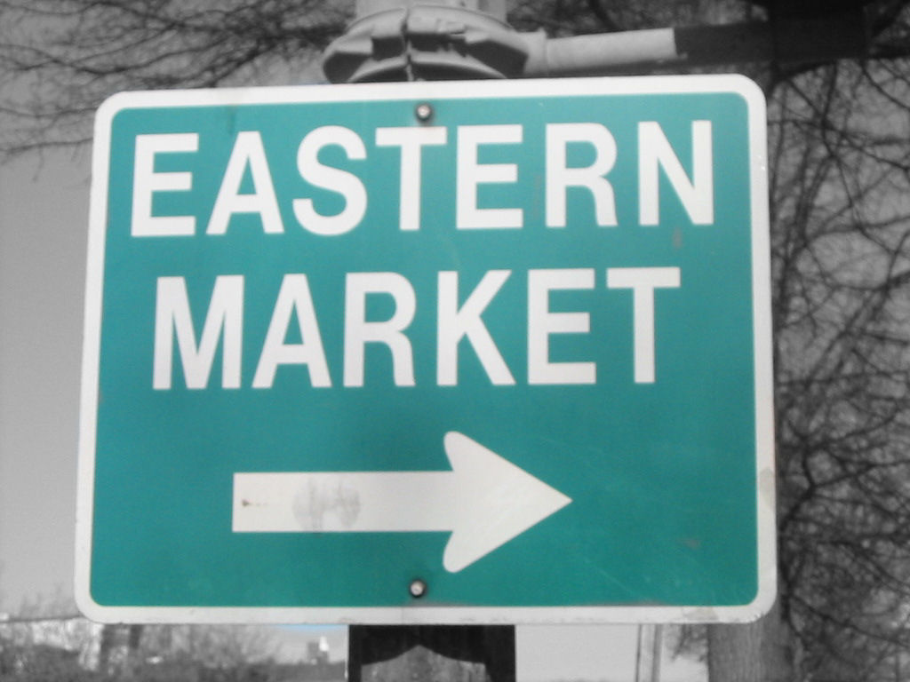 Sign wa b. Eastern Market. Market sign.