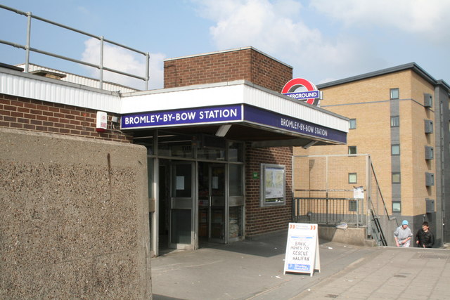 Entrance to Bromley-by-Bow station - geograph.org.uk - 968805