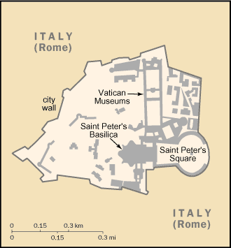 An enlargeable map of Vatican City.