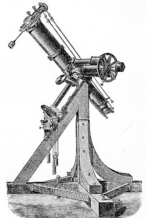 Das Fraunhofer-Heliometer von Friedrich Wilhelm Bessel in der Königsberger Sternwarte.