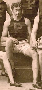 Alvin Kraenzlein (Penn Dental School class of 1900) four-time gold medal winner in track events at the 1900 Olympic Games Kraenzlein 1899.jpg
