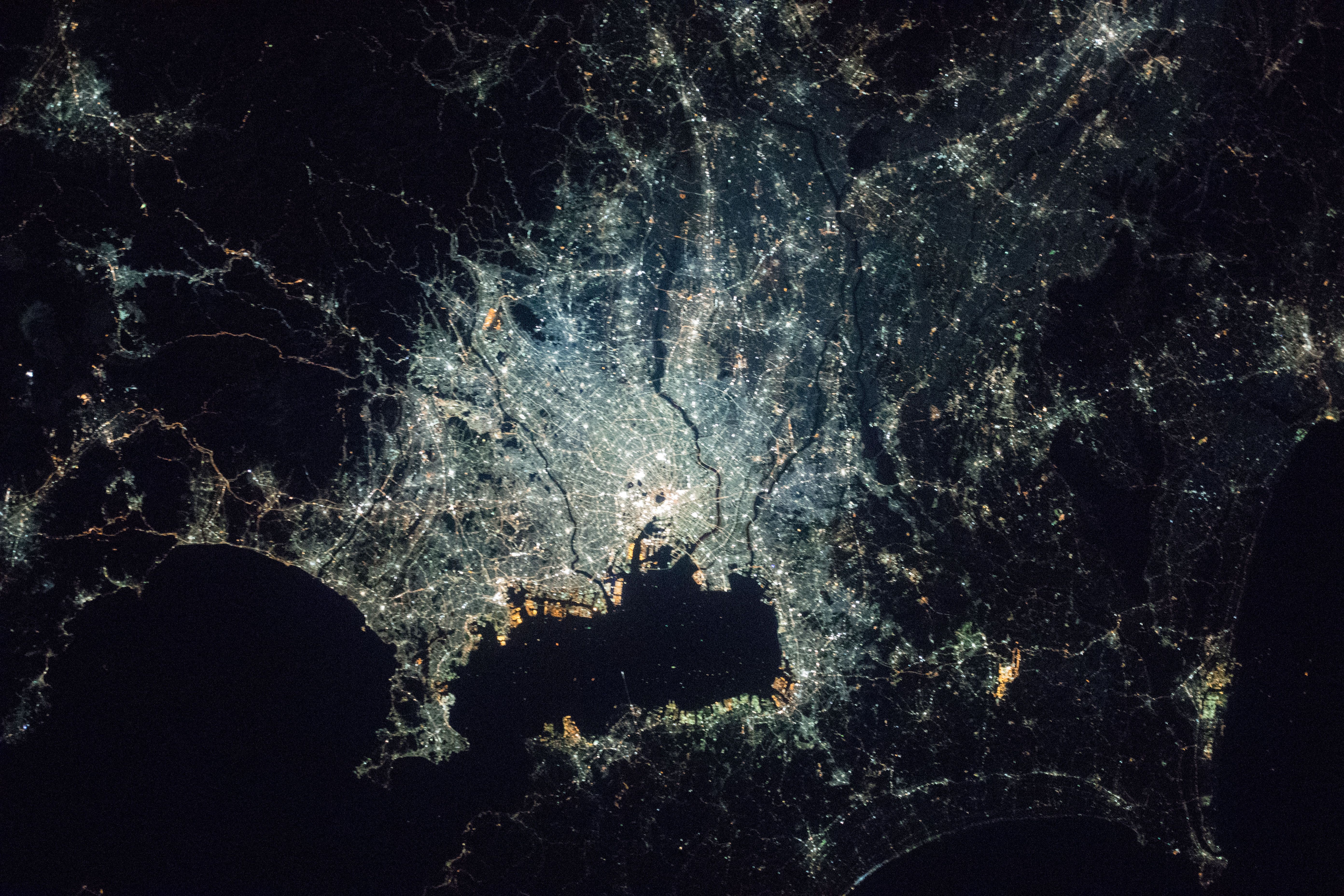 Tokyo at night from space