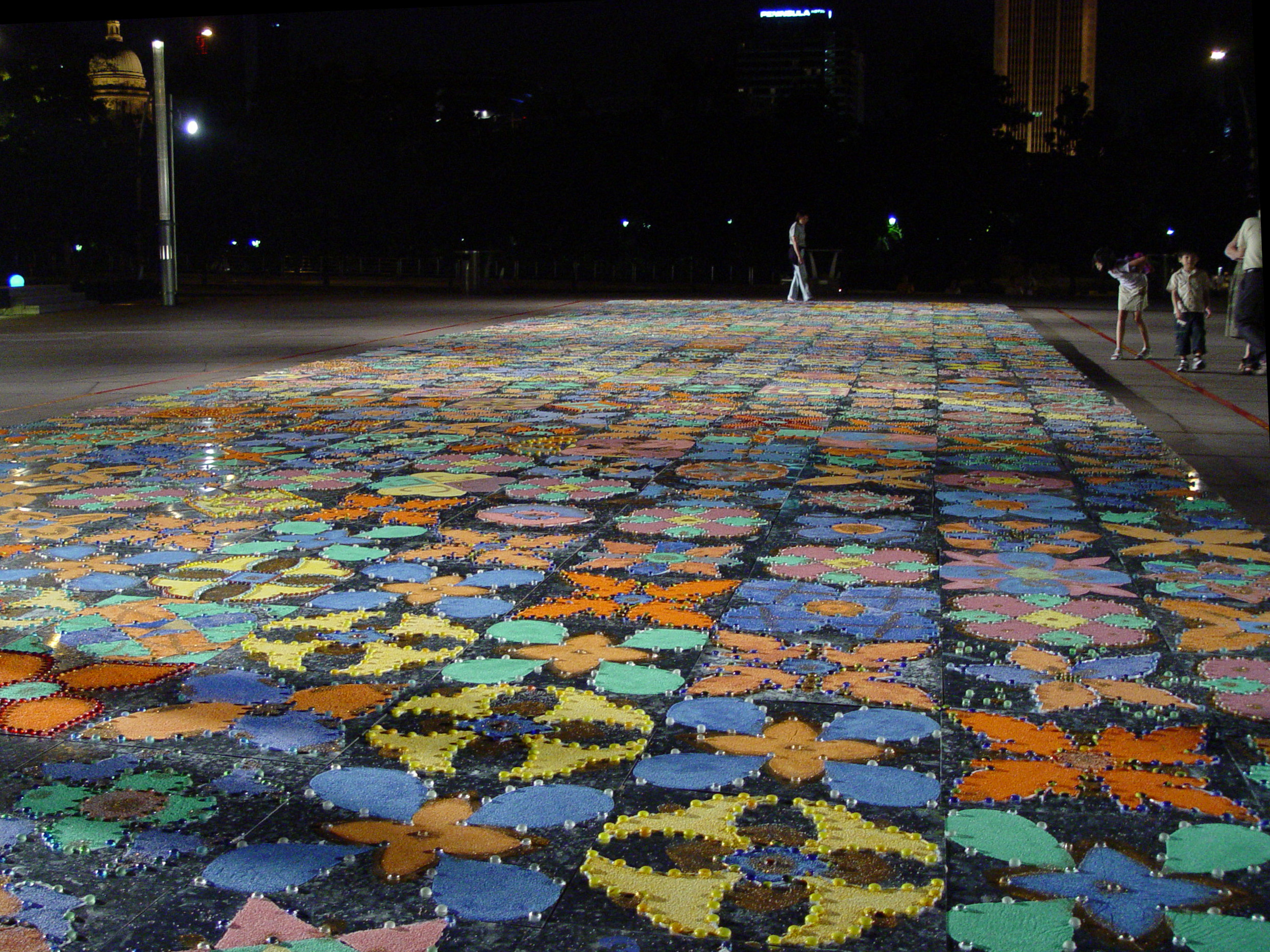 Mandala de sable coloré 