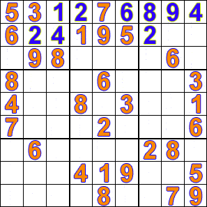 Sudoku solved by bactracking