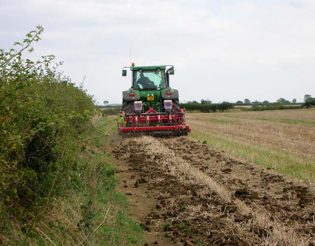 File:Tractor with power-harrow - geograph.org.uk - 234125.jpg