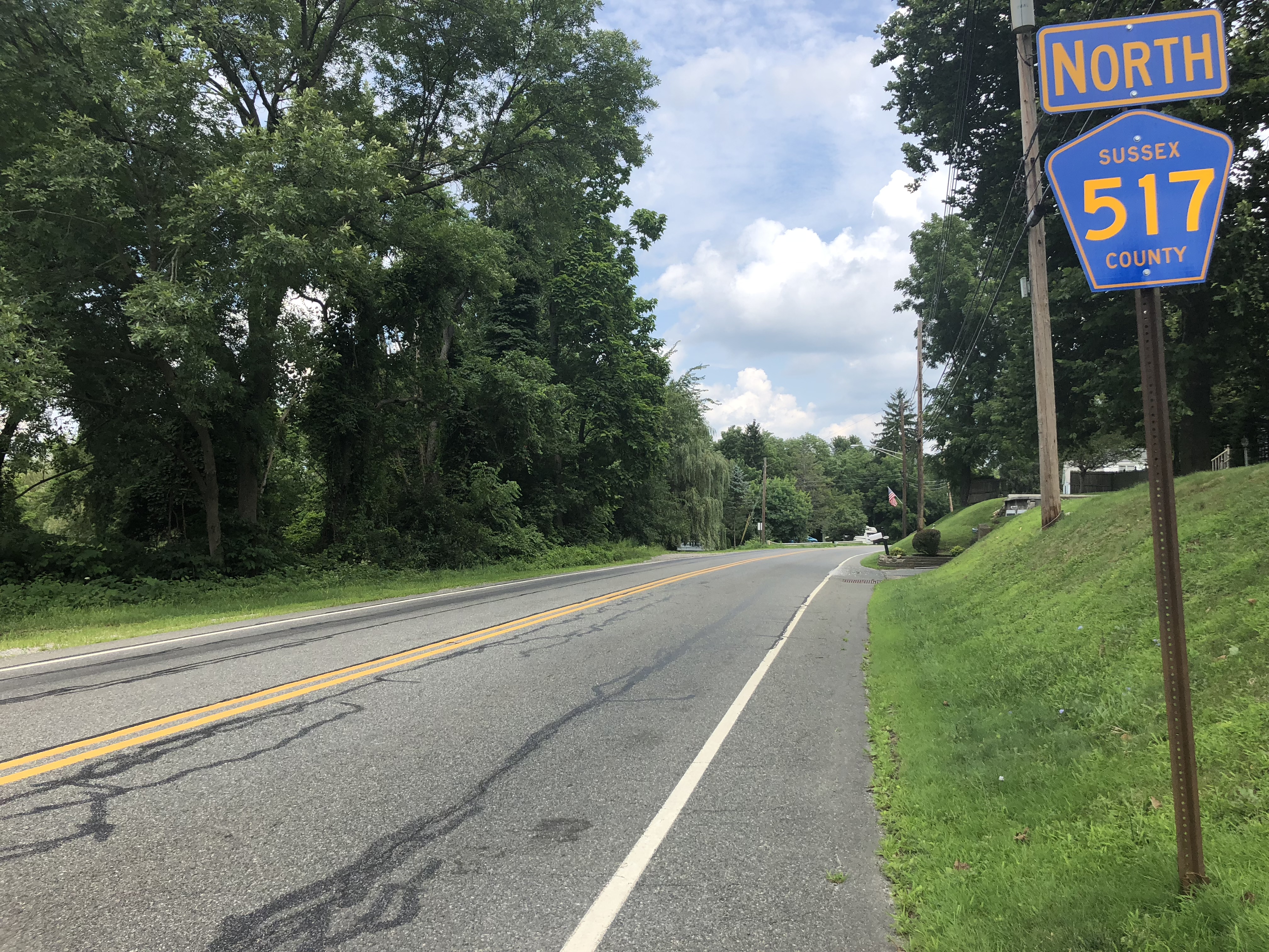 Flat road. Сассекс (округ, Нью-джерси). Огденсберг. Sussex County. Hampton Township, New Jersey.