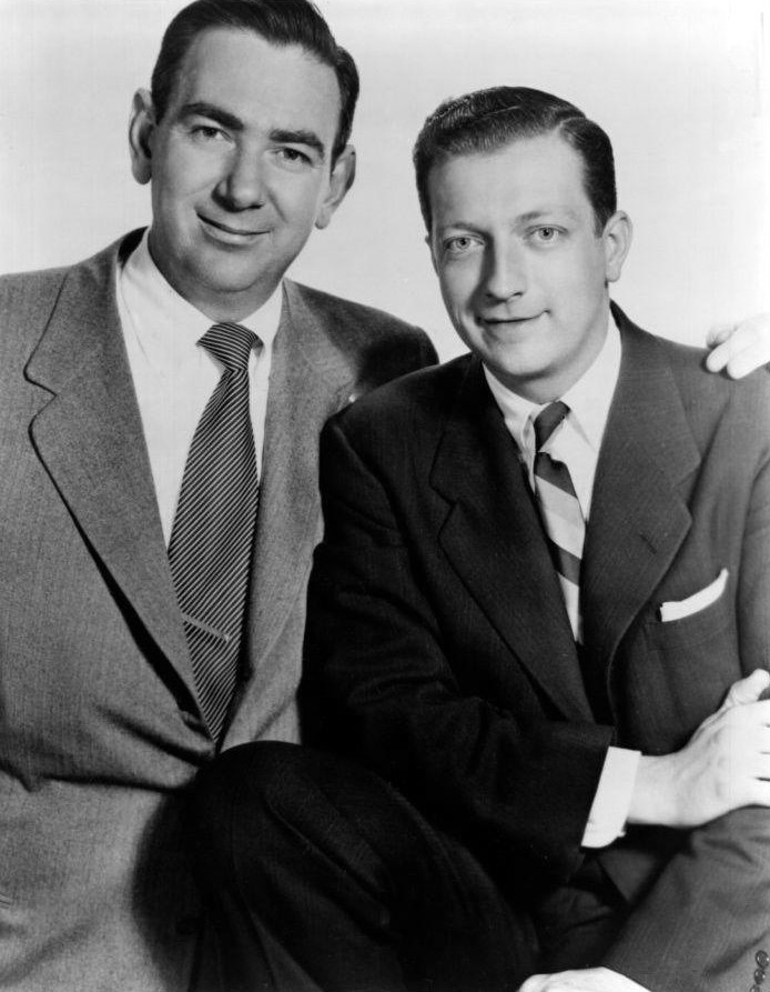 Goulding at left with Bob Elliott on ''[[Monitor (NBC radio)|Monitor]]'' in 1960