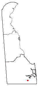 Location of Frankford, Delaware