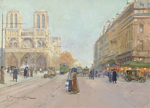 File:Eugène Galien-Laloue Paris Walking by Notre Dame.jpg