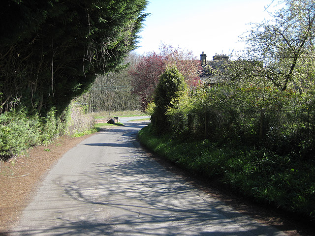 File:Footpath down a narrow lane, Stowfield - geograph.org.uk - 764362.jpg