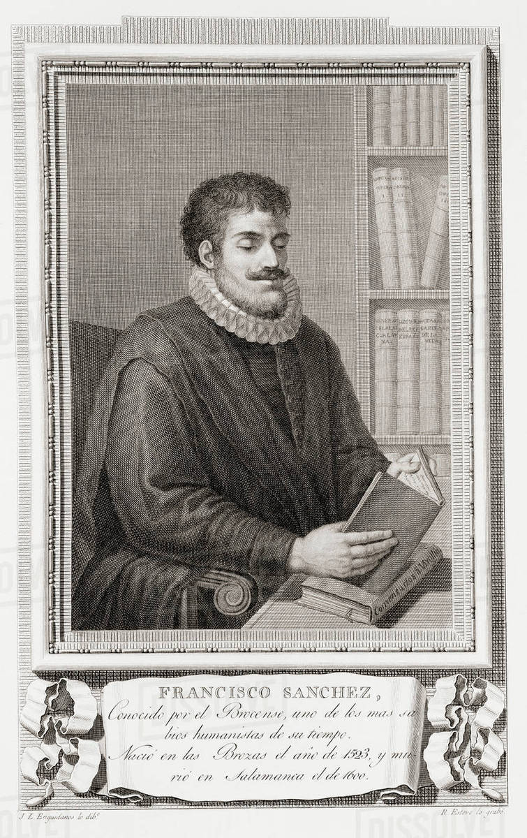 Francisco Sánchez de las Brozas; engraving by [[Rafael Esteve