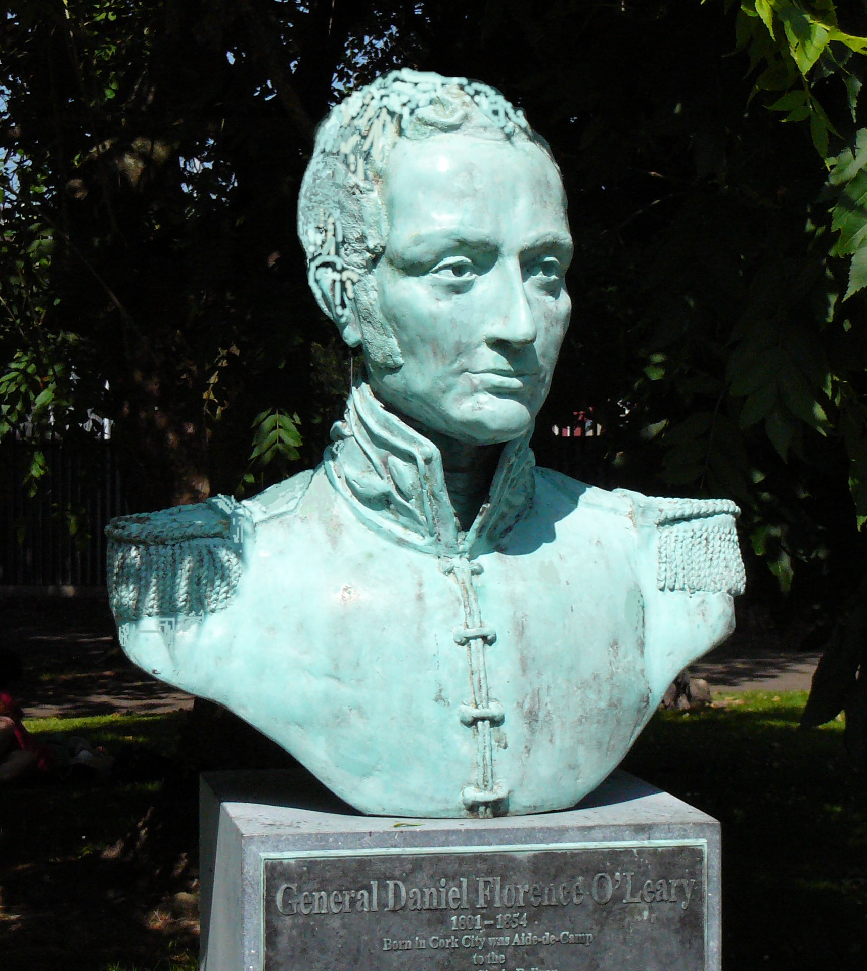 Bust of General O'Leary, Fitzgerald Park, Cork