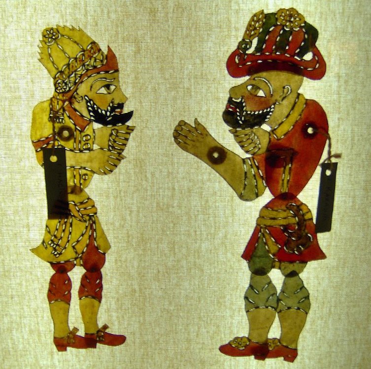 Image of Turkish puppet characters, Karagöz and Hacivat