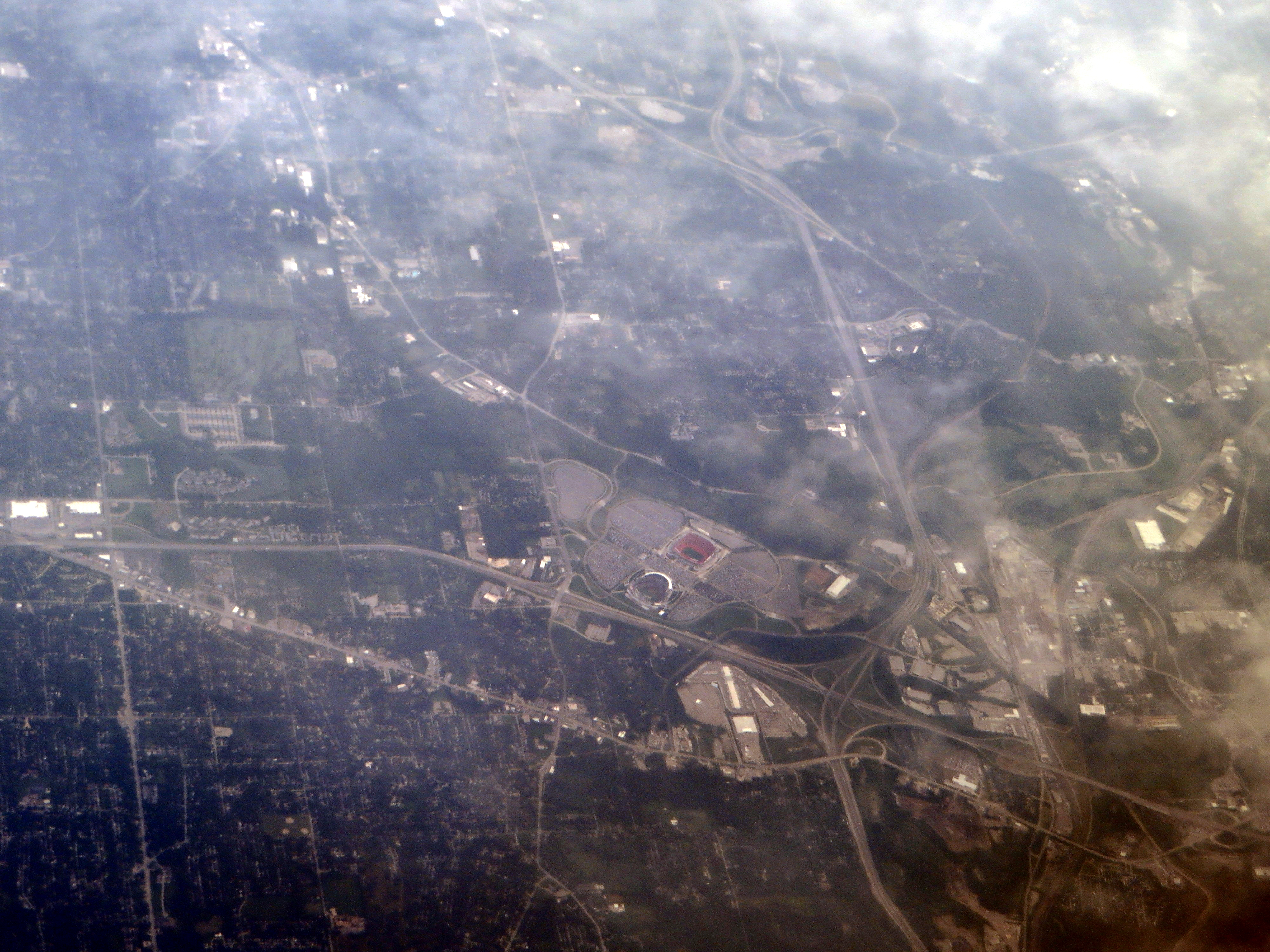 Kauffman Stadium Aerial Photo Skyline Print Capturing the 