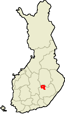 Kaart met de locatie van Pieksänmaa