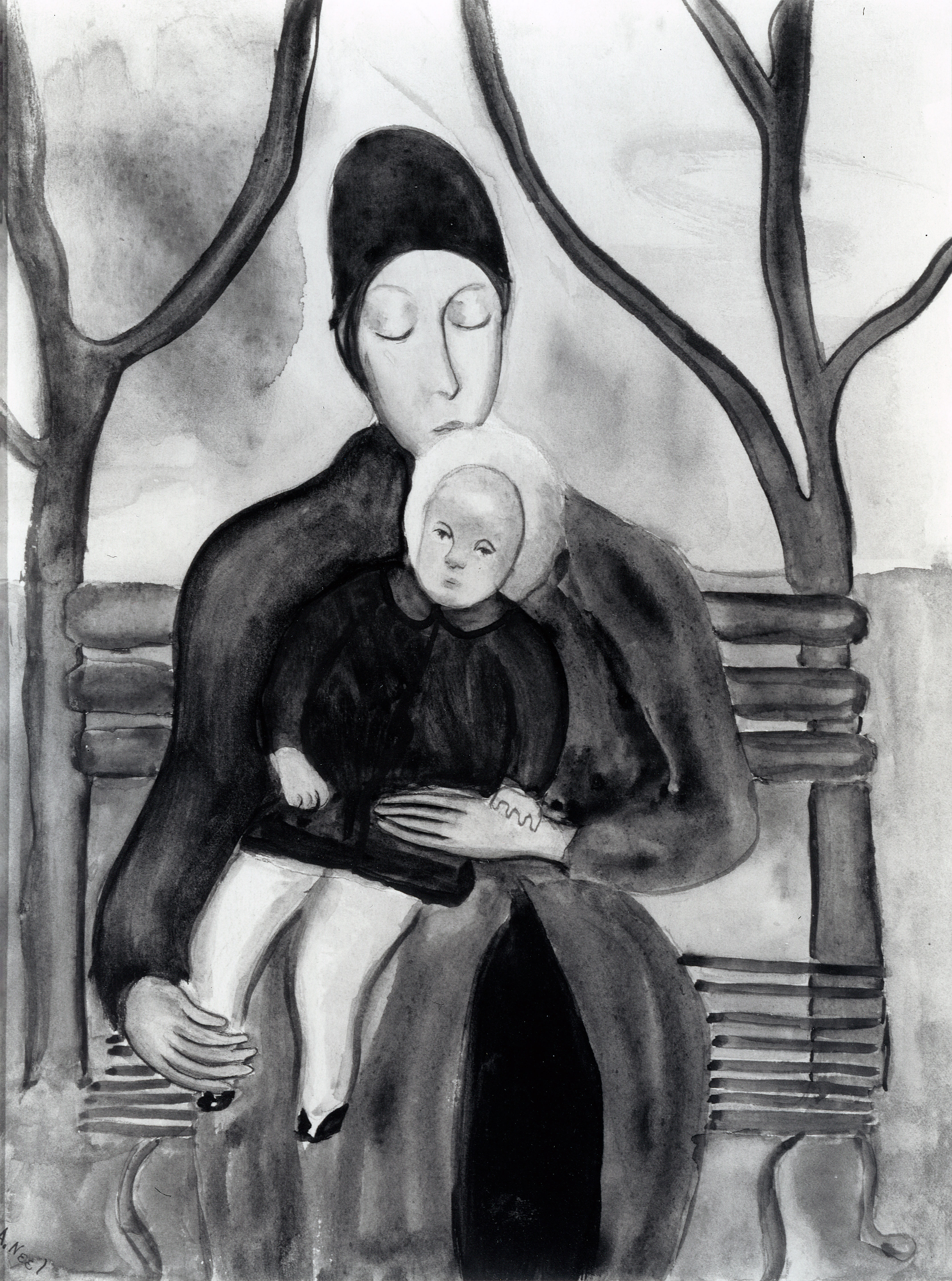 alice neel black and white drawings