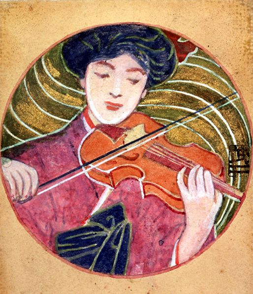 File:Six Themes about Music (Violin) by Fujishima Takeji (Hiroshima Museum of Art).jpg