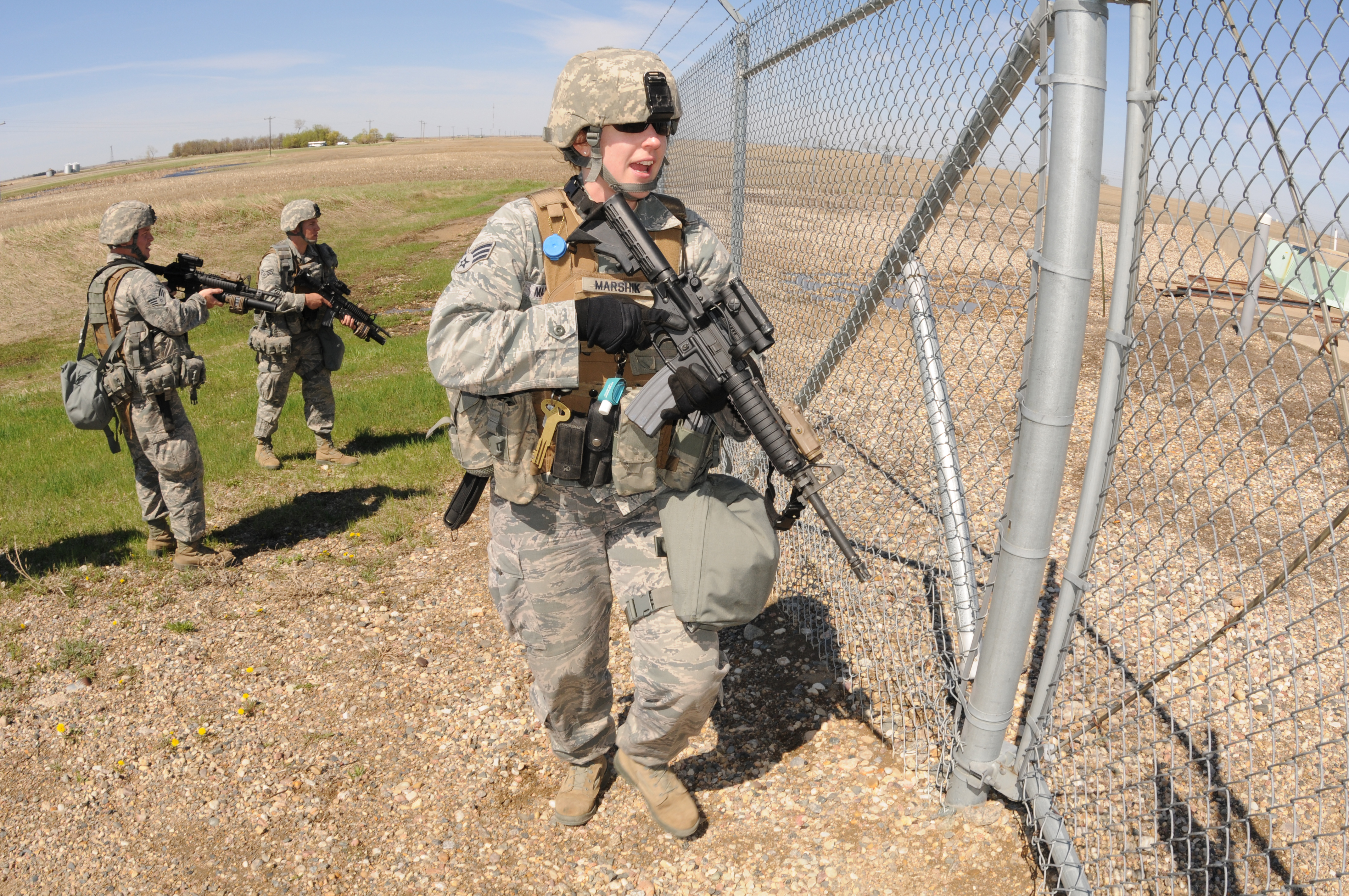 File:U.S. Air Force Senior Airman Jennifer Marshik, right, with 