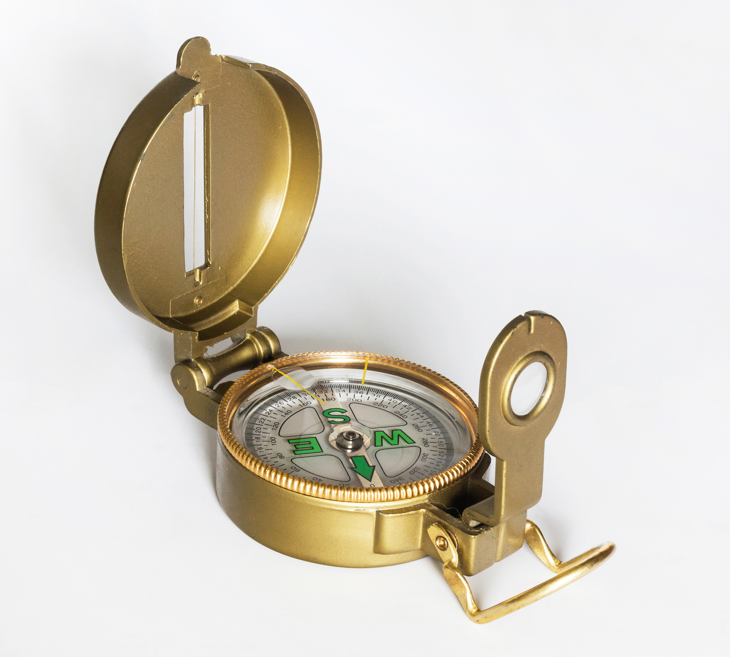 Antique vintage brass 2" compass maritime navigational compass nautical decor 