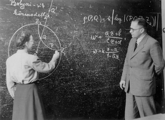 Woman teaching a man how to do math