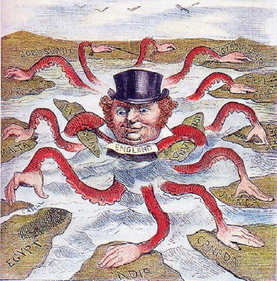 imperialism political cartoon octopus