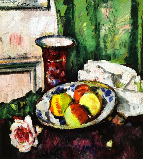 George-Leslie-Hunter-Still-Life-with-Apples-and-a-Pink-Vase