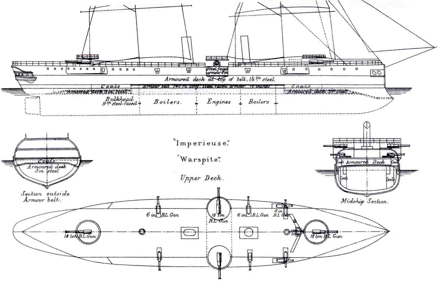 ファイル Imperieuse Class Right Elevation And Deck Plan Jpg Wikipedia