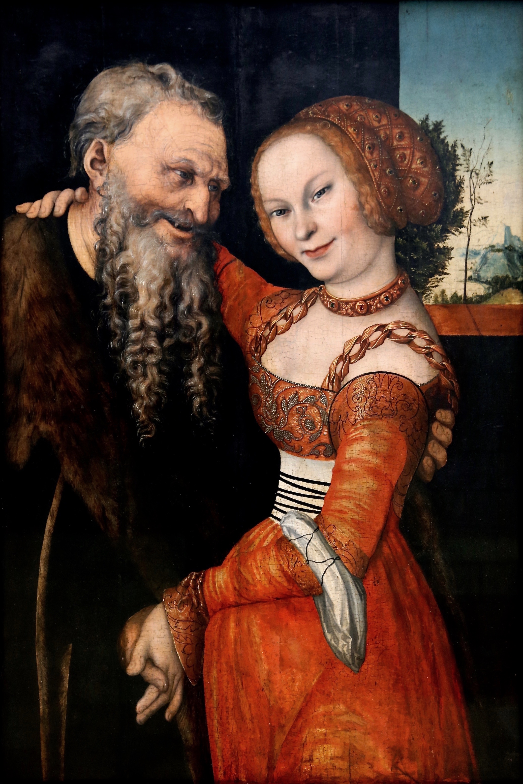 Drawing of a doomer meme by lucas cranach the elder