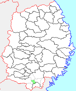 川崎村の県内位置図