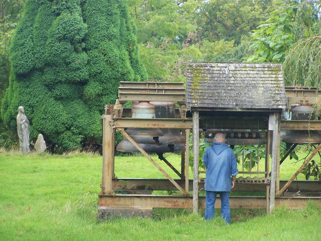 Prinknash Abbey Monk chiming bells - geograph.org.uk - 999715