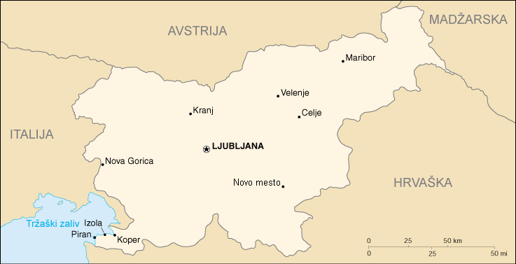 karta slovenije ljubljana Slovenia on world map karta slovenije ljubljana