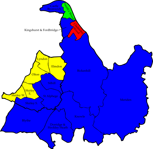 Map Of Solihull And Surrounding Areas File:solihull 2008 Election Map.png - Wikimedia Commons