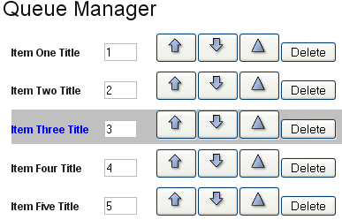 Screen Image of Queue Manager