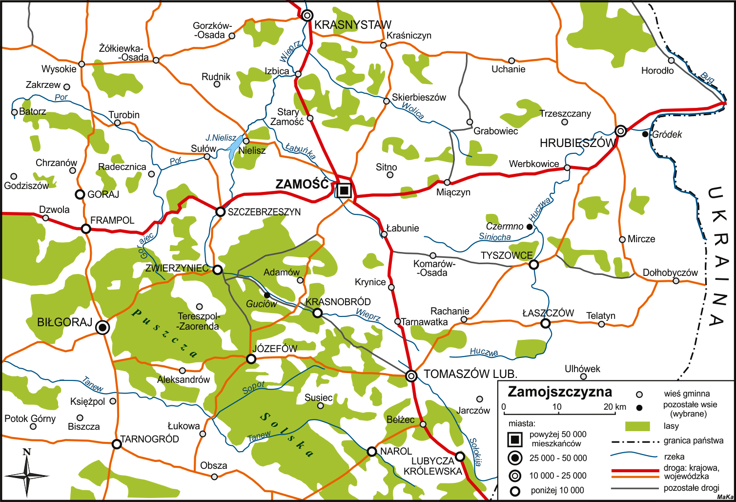 okolice zamoscia mapa Zamojszczyzna – Wikipedia, wolna encyklopedia