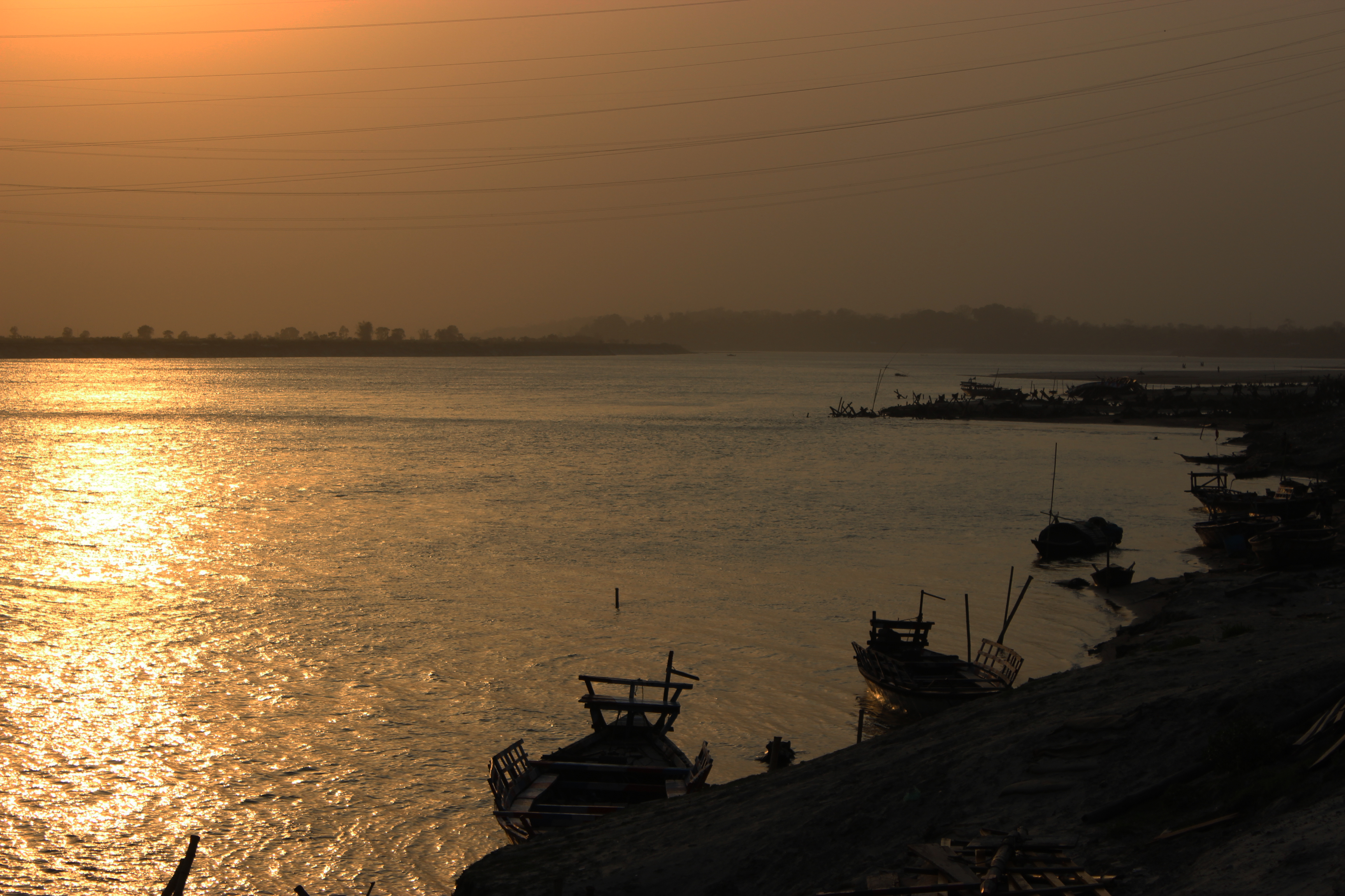 Sunset by the river