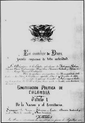 Colombian Constitution of 1886 - Wikipedia