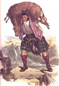 A romanticised Victorian-era illustration of a Macrae clansman by R. R. McIan from The Clans of the Scottish Highlands published in 1845 Macrae (R. R. McIan).jpg