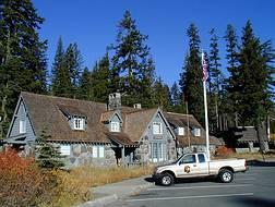 Munson Valley Historic District ensemble of historic buildings at Crater Lake National Park, Oregon, USA